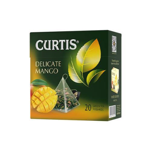 Curtis zelený čaj Delicate Mango pyramídové vrecká 20 x 1.7 g