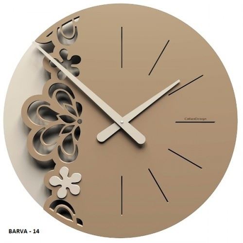 Dizajnové hodiny 56-10-2 CalleaDesign Merletto Big 45cm (viac farebných verzií) Farba caffelatte - 14