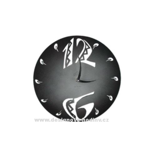 Dizajnové nástenné hodiny 1503 Calleadesign 45cm Farba čierna