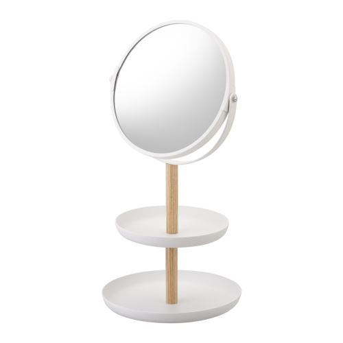 YAMAZAKI Zrkadlo kozmetické s miskami Tosca 2314, biele