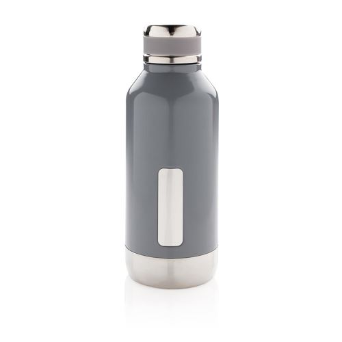 Nepriepustná vákuová fľaša z nerezovej ocele, 500 ml, XD Design, šedá