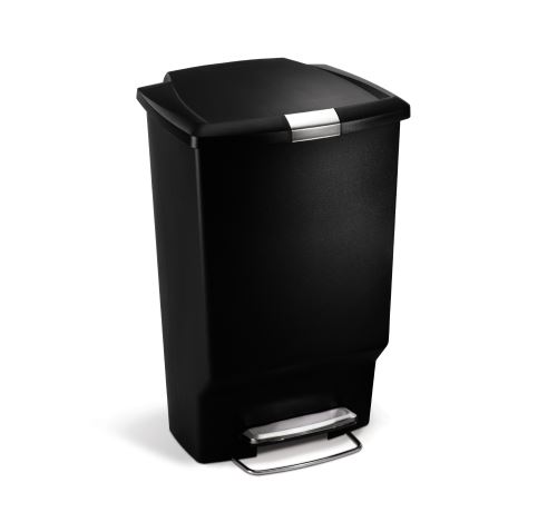 Pedálový odpadkový kôš Simplehuman 45 l, obdĺžnikový, plast, čierny