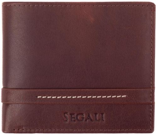 Peněženka SEGALI Pánská peněženka kožená 1043 hnědá