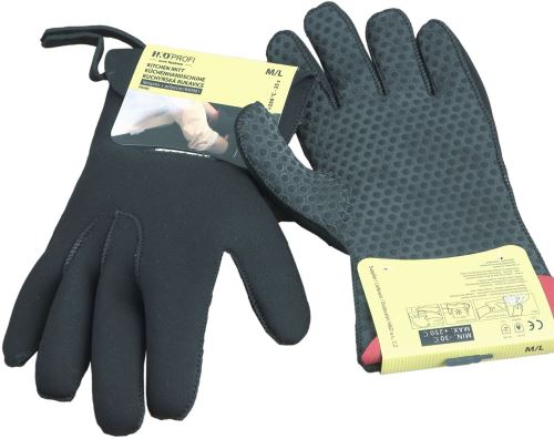 Chňapka H&D Kuchyňská rukavice, levá, černá, M/L