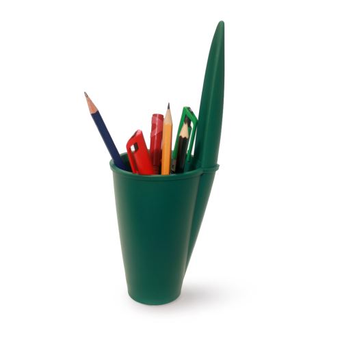 J-ME Stojanček na ceruzky Ľud Pot (BiC), plast, v.24,4 cm, zelený