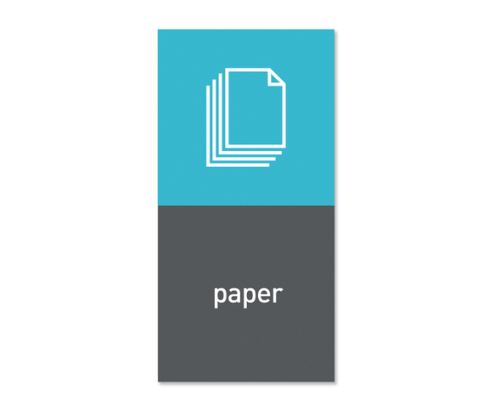 Simplehuman magnetický štítok na odpadkový kôš - papier "paper"
