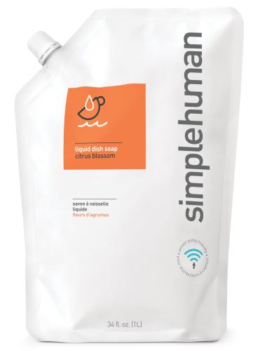 Tekutý prípravok na riad Simplehuman – 1 l náhradná náplň s vôňou citrusov