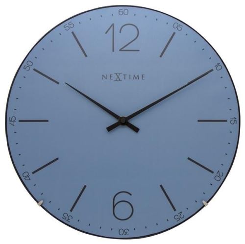 Dizajnové nástenné hodiny 3159bl Nextime Index Dome 35cm