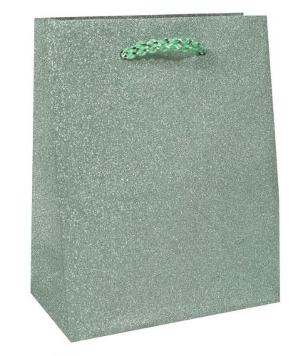 Darčeková taška Goba glitter malá sv. zelená, 2370