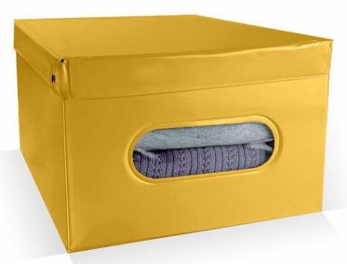 Skladací úložný box PVC Compactor Nordic 50 x 38.5 x 24 cm, žltý