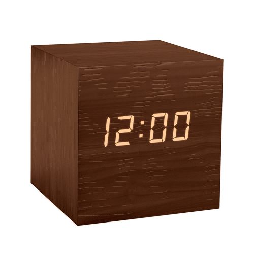BALVI Stolní hodiny / budík Kubo 26602, dřevo