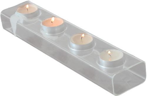 Svietnik HD Home Design svietnik na 4 sviečky sklo 4 x 33 x 7 cm