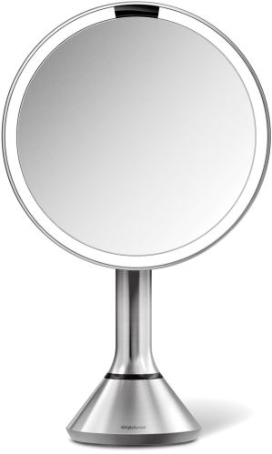 Kozmetické zrkadlo Simplehuman Sensor Touch, DUAL LED osvetlenie, 5x, dobíjacia, matná nerez