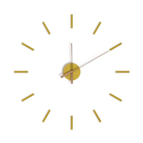 Samolepiace nástenné hodiny Balvu Stick Tack 26998, žlté