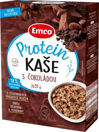 Müsli Emco Kaša proteínová s čokoládou 3x55g