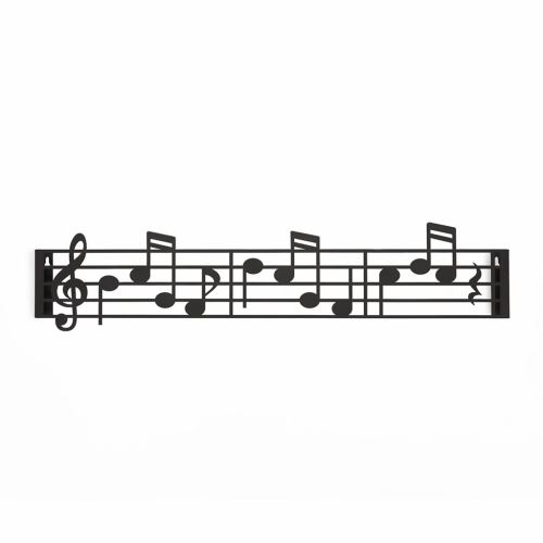 Balvi Vešiak na kabelky Music 27446, kov, š.44 cm, čierny