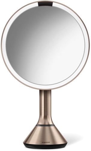 Kozmetické zrkadlo Simplehuman Sensor Touch, DUAL LED osvetlenie, 5x, dobíjacie, Rose Gold