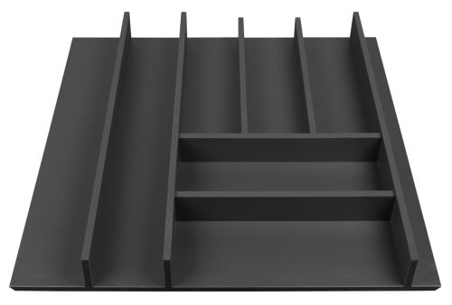 Príborník Elletipi Wood Line pre zásuvky 60 cm, čierny buk, PLA O50060 BLT18
