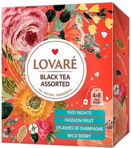 Kolekcia čajov Lovaré Black Tea Assorted (32 sáčkov)