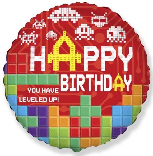 Balóniky Balónik fóliový happy birthday - narodeniny - minecraft - 45 cm