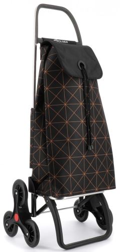 Rolser I-Max Star 6 nákupná taška s kolieskami do schodov, čierno-oranžová