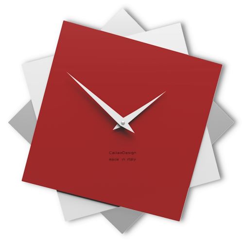 Dizajnové hodiny 10-030 CalleaDesign Foy 35cm (viac farebných verzií) Farba vínová červená-65 - RAL3003