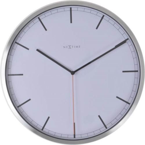 Dizajnové nástenné hodiny 3071wi Nextime Company White Stripe 35cm