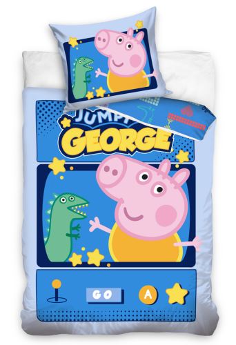 Detské obliečky Prasiatko Peppa George Jumping Game