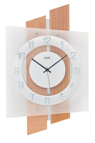 Dizajnové nástenné hodiny 5530 AMS riadené rádiovým signálom 46cm