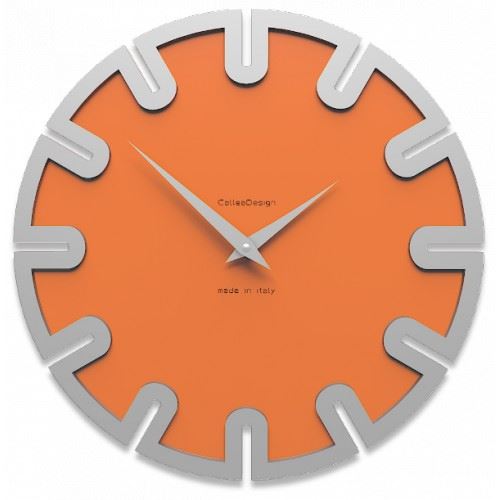 Dizajnové hodiny 10-017 CalleaDesign Roland 35cm (viac farebných verzií) Farba oranžová - 63