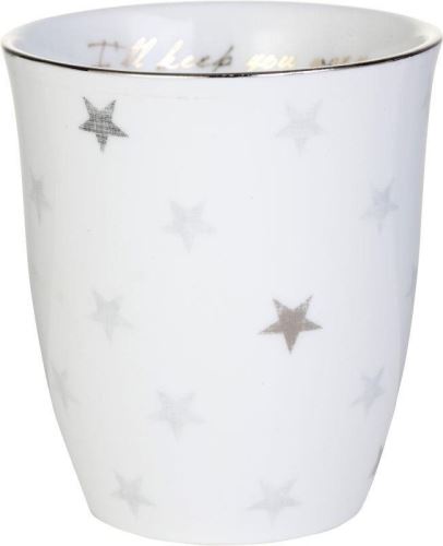 Hrnček LENE BJERRE Porcelánový pohárik so strieborným dekorom NORDIC