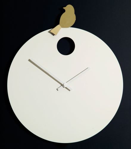 Dizajnové nástenné hodiny Diamantina & Domeniconi 394 gold Bird 40cm