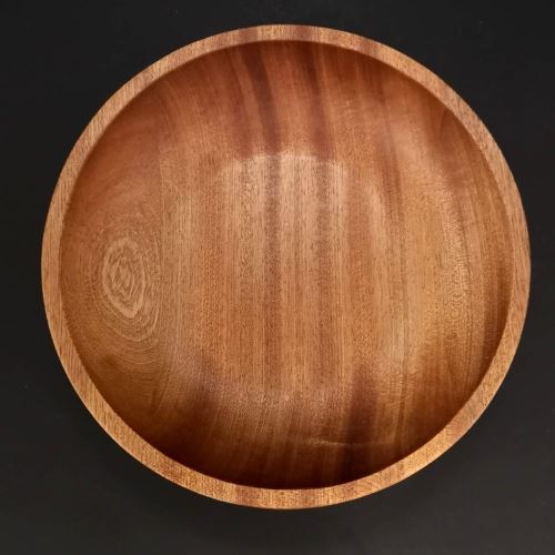 Miska AMADEA Dřevěná miska kulatá, masivní dřevo mahagon, 20x4,5 cm