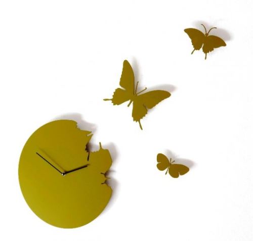 Dizajnové hodiny Diamantino & Domeniconi Butterfly green 40cm