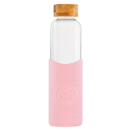 Sklenená fľaša s rukávom, 550 ml, Neon Kactus, ružová