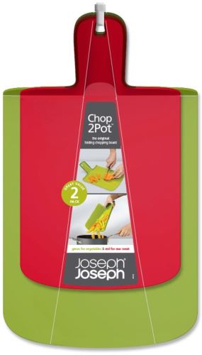 Malé a veľké lopárik JOSEPH JOSEPH Chop2Pot Plus, červené / zelené