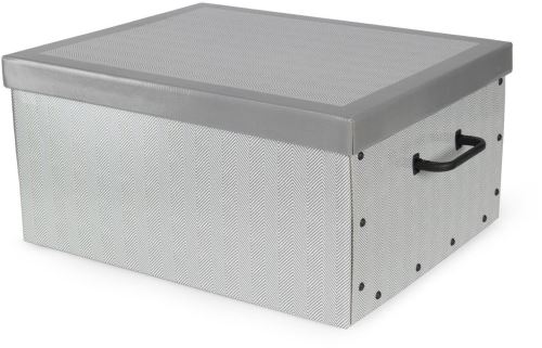 Skladacia úložná krabica - kartón box Compactor Boston 50 x 40 x 25 cm, šedá