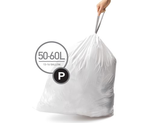 Sáčky do odpadkového koša 50-60 L, Simplehuman typ P, zaťahovacie, 20 ks v balení