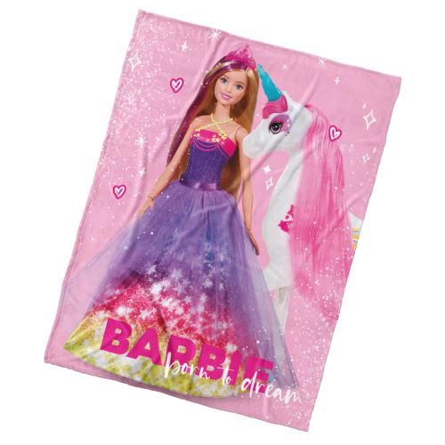 Detská deka Barbie a Kúzelný Jednorožec 130x170 cm