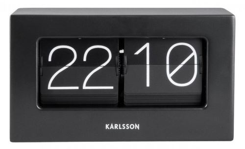 Dizajnové stolové preklápací hodiny 5620BK Karlsson 21cm
