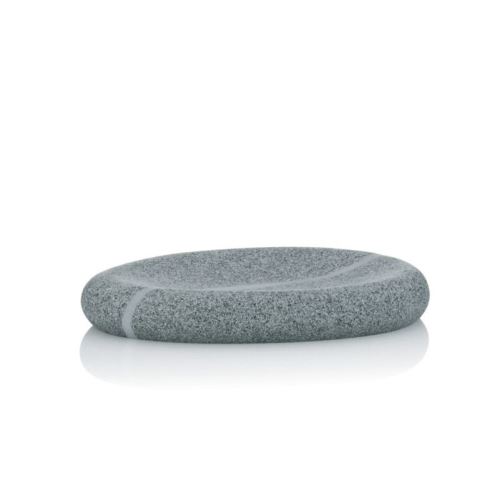 KELA KELA Miska na mydlo TALUS poly dekor kameň šedá KL-20255