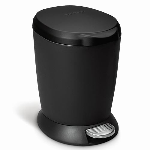 Pedálový odpadkový kôš Simplehuman - 6 l, čierny plast