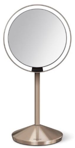 Kozmetické zrkadlo Simplehuman - Sensor Tru-lux LED osvetlenie, 10x zväčšenie, AKU ROSE GOLD