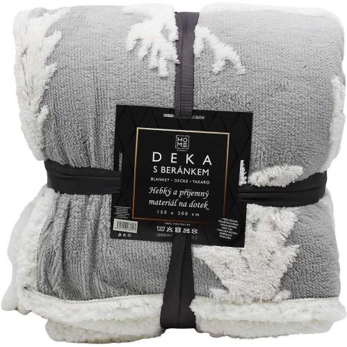Deka Home Elements Deka s baránkom, jacquard zimný vzor, svetlo šedá