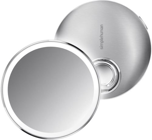 Kapesní kosmetické zrcátko Simplehuman Sensor Compact, LED světlo, 3x zvětšení, nerez