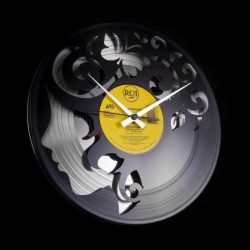 Dizajnové nástenné hodiny Discoclock 008SB Curly thoughts 30cm