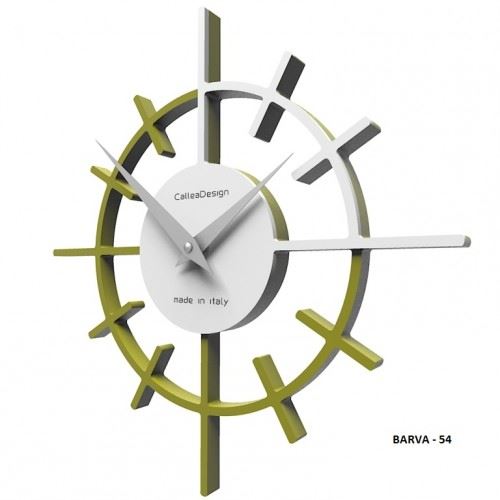 Dizajnové hodiny 10-018 CalleaDesign Crosshair 29cm (viac farebných verzií) Farba zelená oliva-54