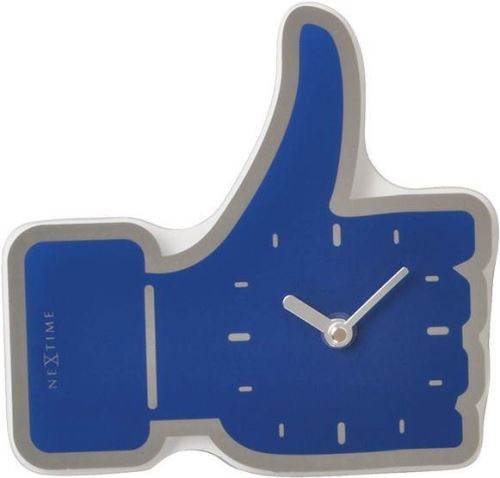 Dizajnové nástenné hodiny 5185bl Nextime mini Facebook Like 21cm