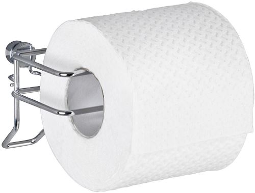 Držiak na toaletný papier WENKO BEZ VŔTANIA Classic - Držiak WC papiera, kovovo lesklý