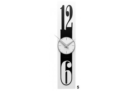 Dizajnové hodiny 10-026 CalleaDesign Thin 58cm (viac farebných verzií) Farba čierna klasik-5 - RAL9017